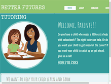 Tablet Screenshot of betterfuturestutoring.com